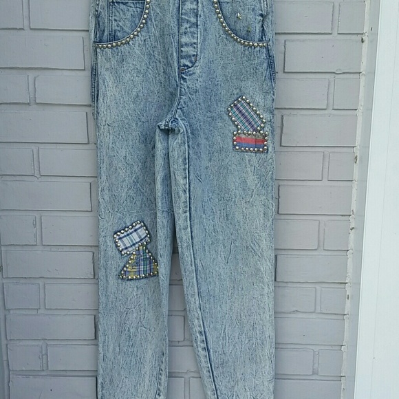 No Problem Vintage Woman Embellished Bib Overall - Picture 3 of 8